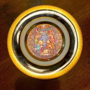 VINTAGE DUFEX ART 24K GOLD TRIM 6" Plate